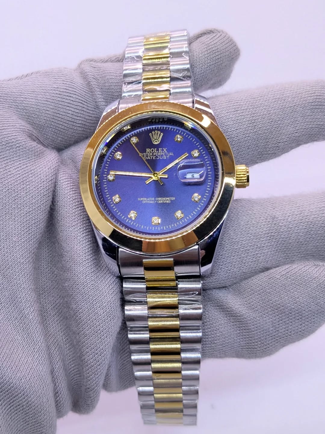 Rolex Oyster Perpetual DateJust (AAA Copy) Diamond Index - Amdaan