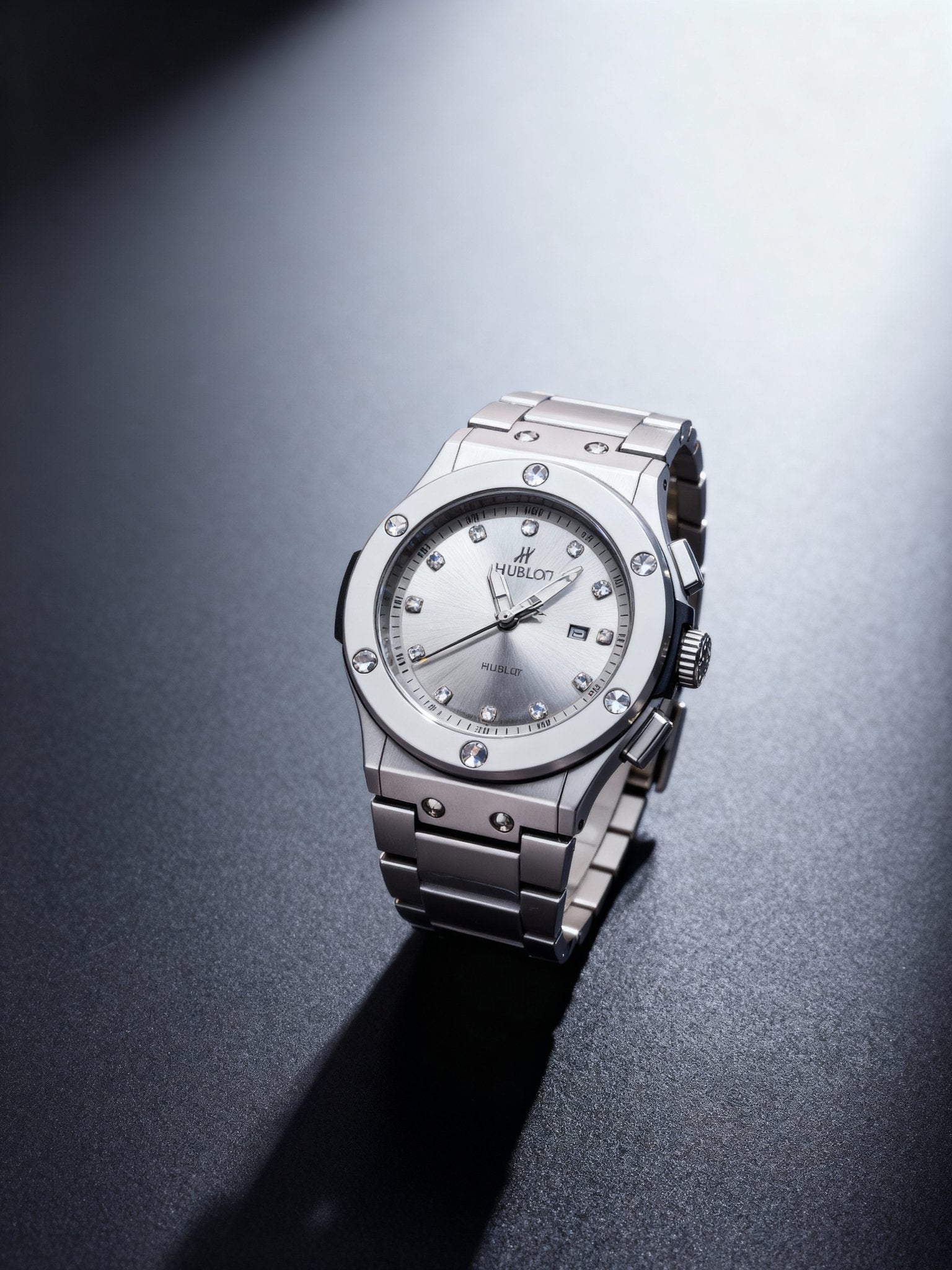 Hublot Classic Titanium / Steel with Diamond Indexes (Quartz Version) - Amdaan